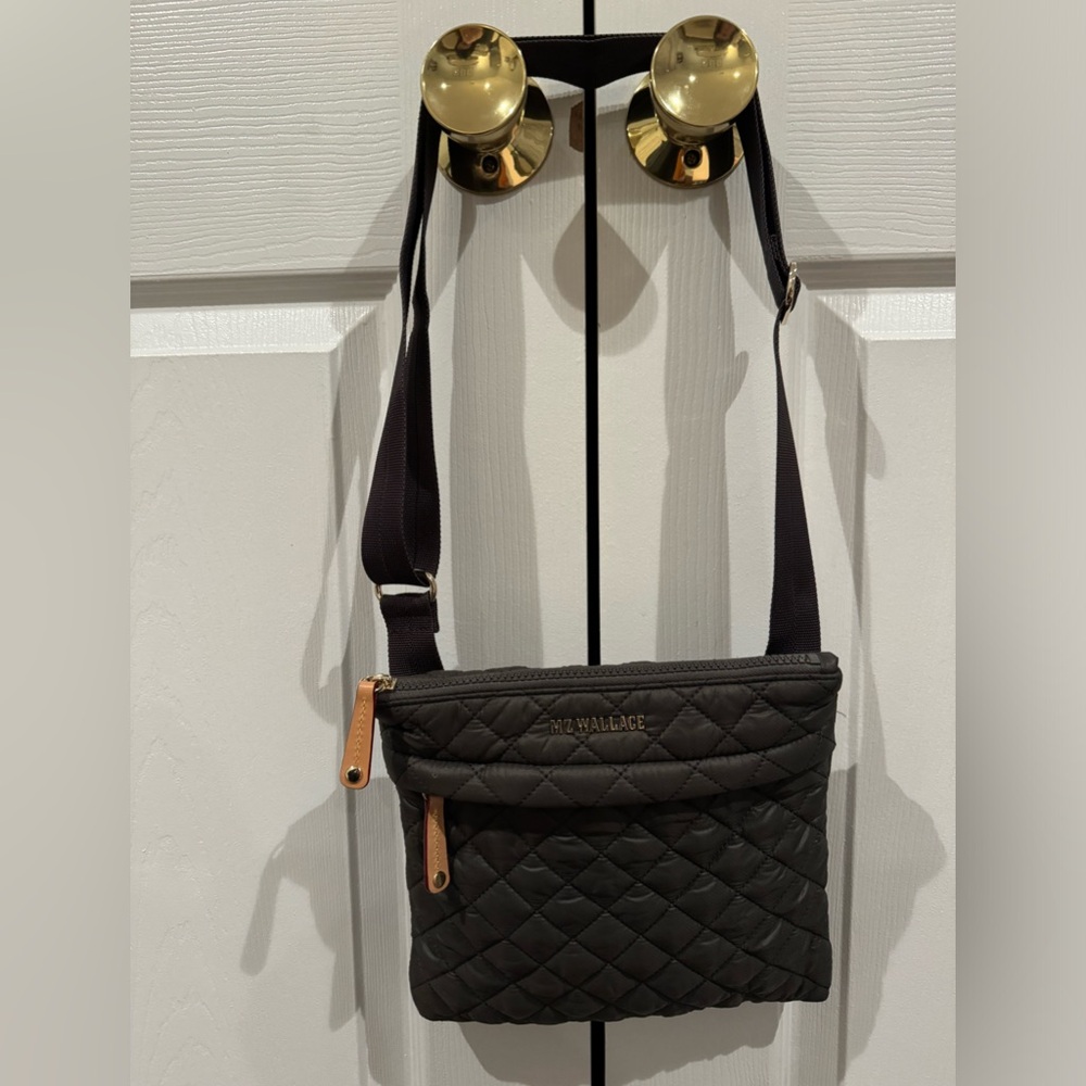 MZ Wallace Black Quilted Men's Bag